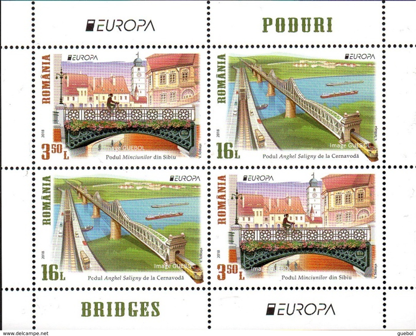 CEPT / Europa 2018 Roumanie N° BF 528 ** Ponts Et Viaduc - 2018