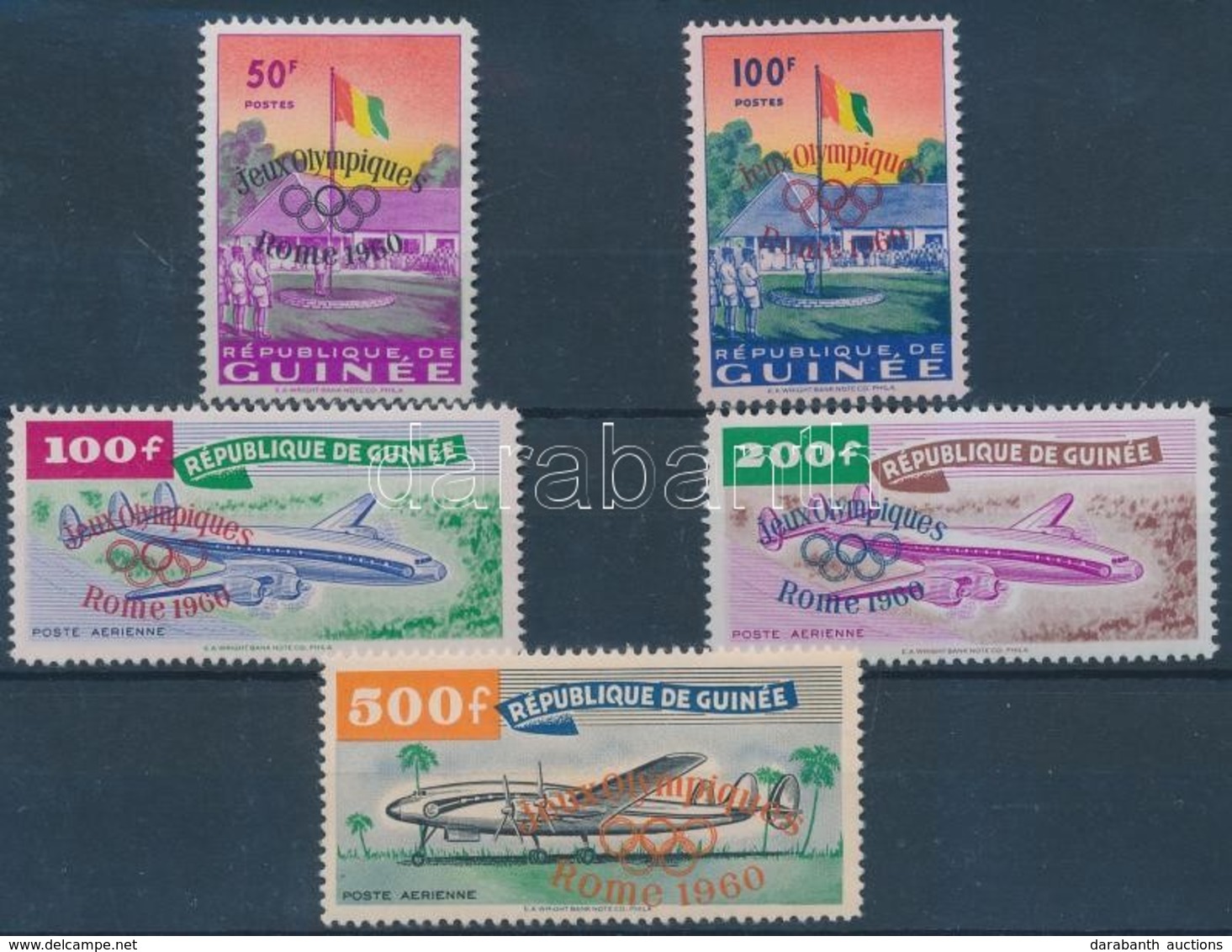 ** 1960 Olimpia Felülnyomott Sor Mi 49-53 - Other & Unclassified