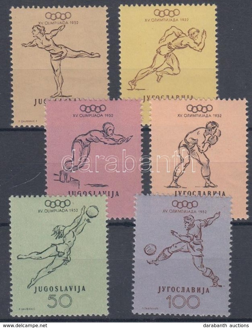 ** 1952 Nyári Olimpia, Helsinki Mi 698-703 - Andere & Zonder Classificatie