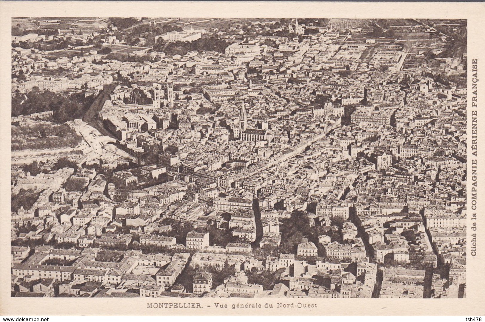 34----MONTPELLIER--vue Générale Du Nord-ouest--( Cliché De La Compagnie Aérienne Française )--voir 2 Scans - Montpellier