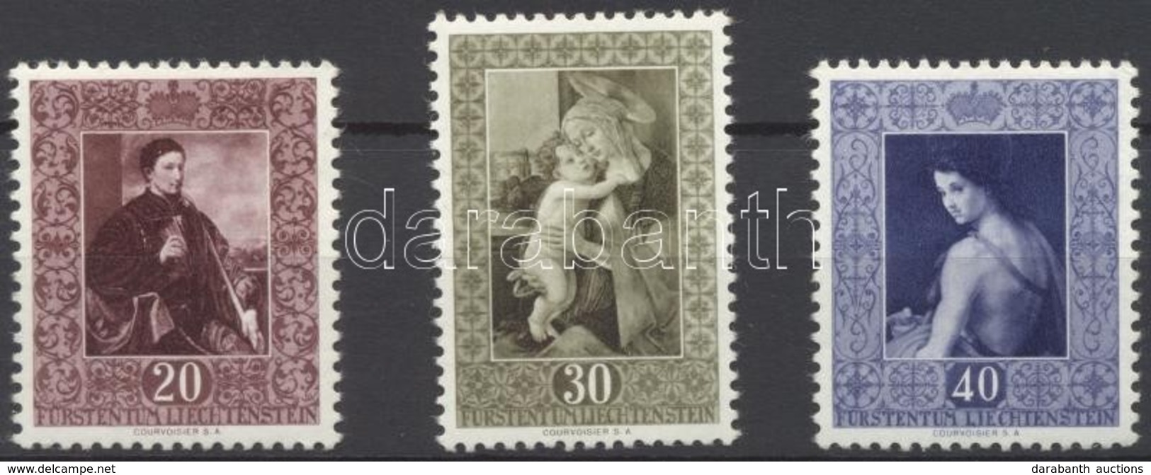 ** 1952 Festmények Sor Mi 306-308 - Andere & Zonder Classificatie