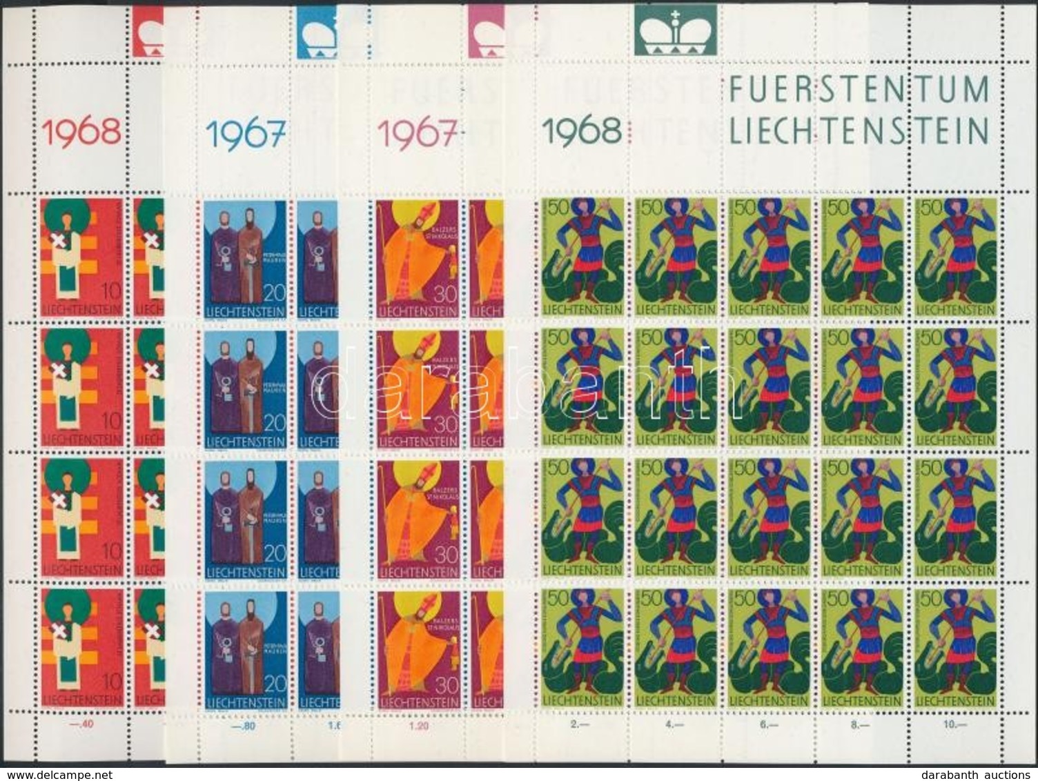 ** 1967/1968 Keresztény Szentek 7 Klf Kisív Mi 486-492 - Andere & Zonder Classificatie