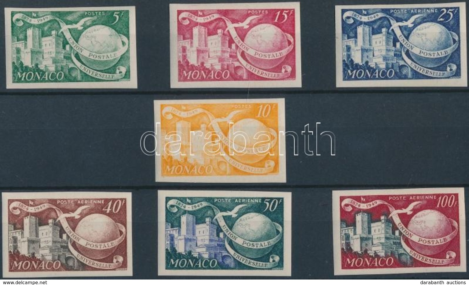 * 1949 UPU Vágott Sor Mi 401-407 - Other & Unclassified