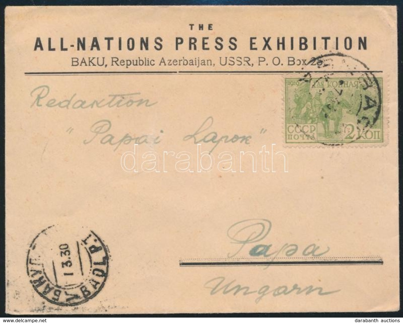 1930 Levél Magyarországra / Cover To Hungary - Other & Unclassified