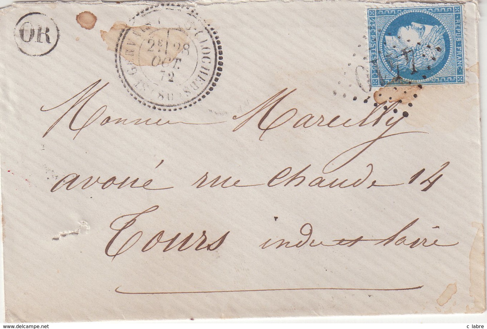 FRANCE : GC 4410 . " ST GERVAIS -LES-TROIS-CLOCHERS " . (80) . N° 60 . 1872 . - 1849-1876: Periodo Classico