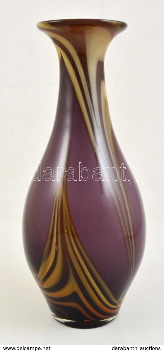 Muranoi Fújt Váza, Több Rétegű, Jelzés Nélkül, Hibátlan, M:39 Cm - Glas & Kristal