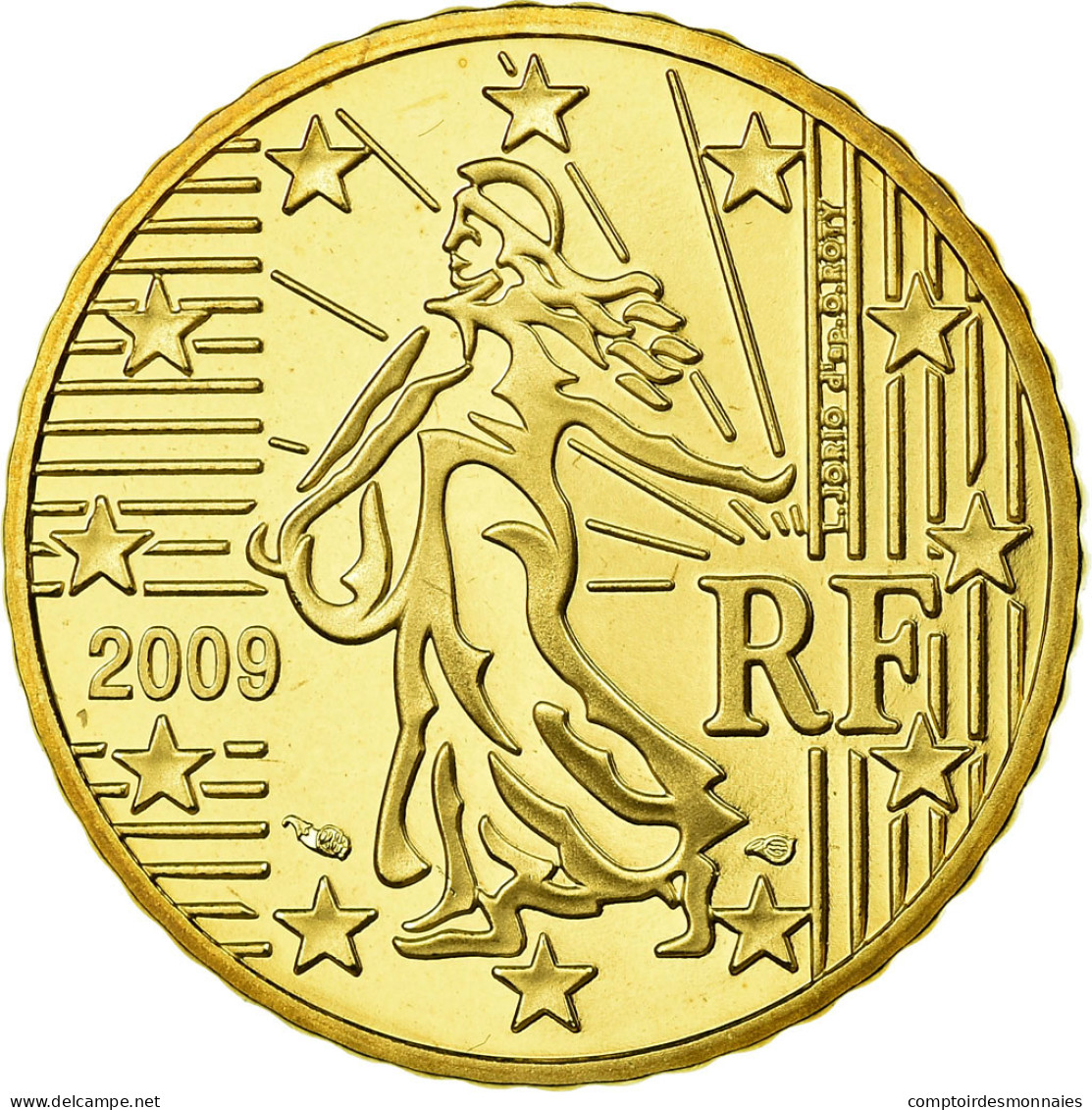 France, 50 Euro Cent, 2009, BE, FDC, Laiton, KM:1412 - France