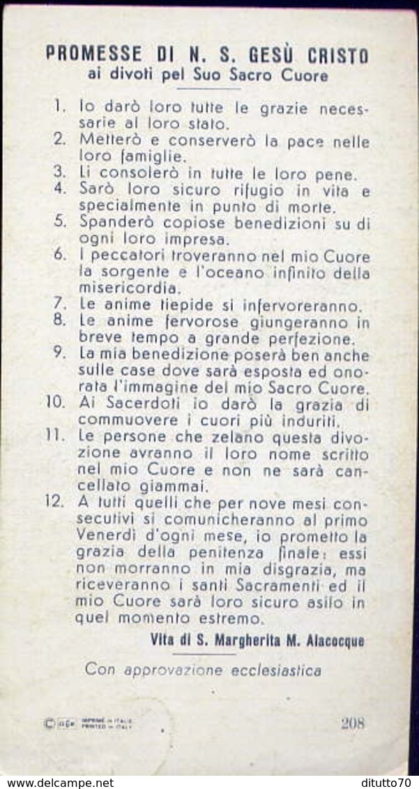 Santino - Sacro Cuore Di Gesù - 208 - Fe1 - Santini
