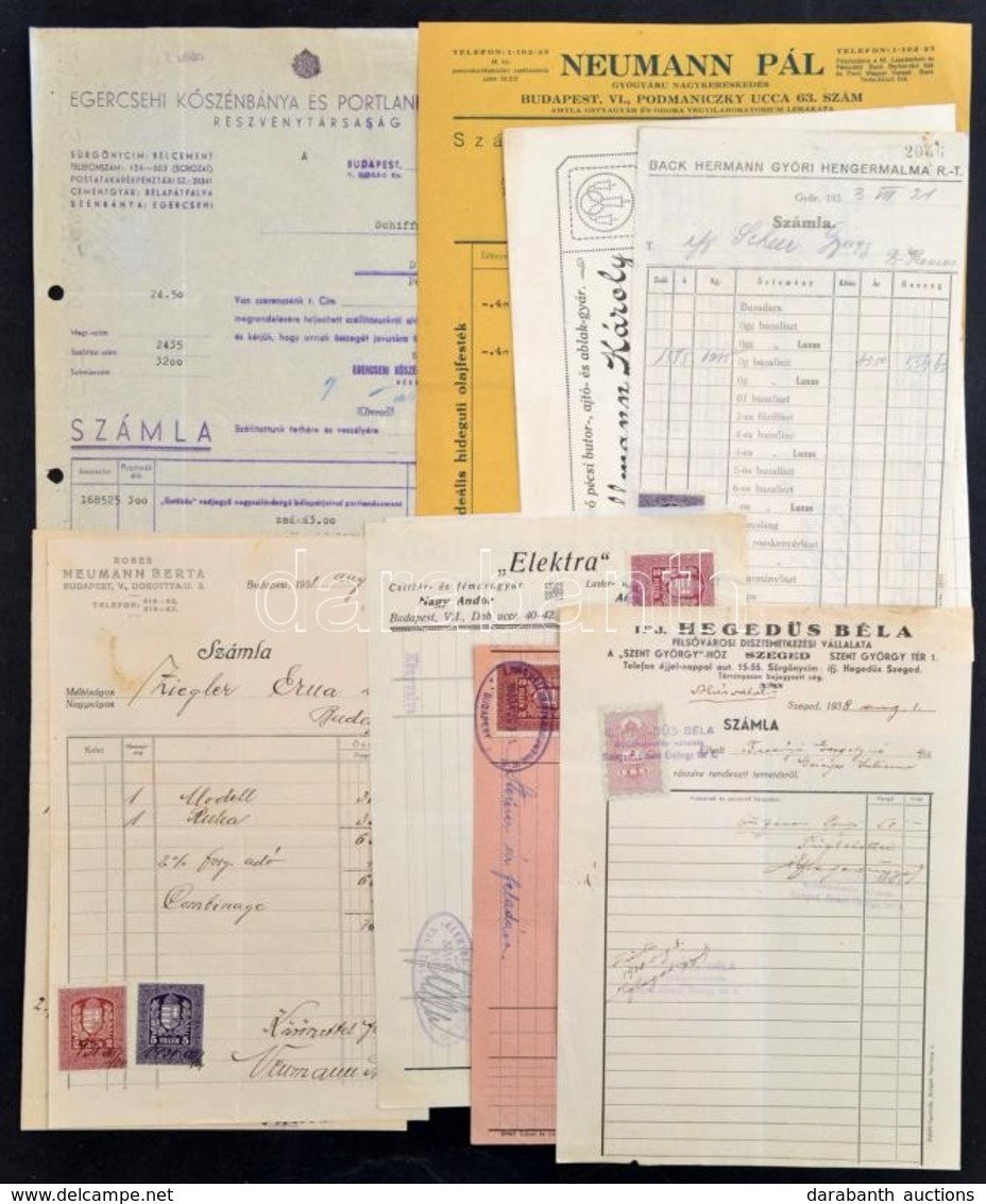 Cca 1920-1940 8 Db Vegyes Számla - Zonder Classificatie