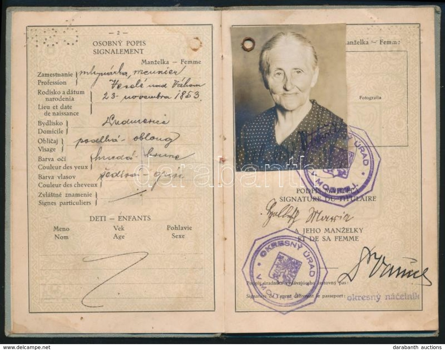 1928 Csehszlovák útlevél / Czechoslovakian Passport. - Zonder Classificatie