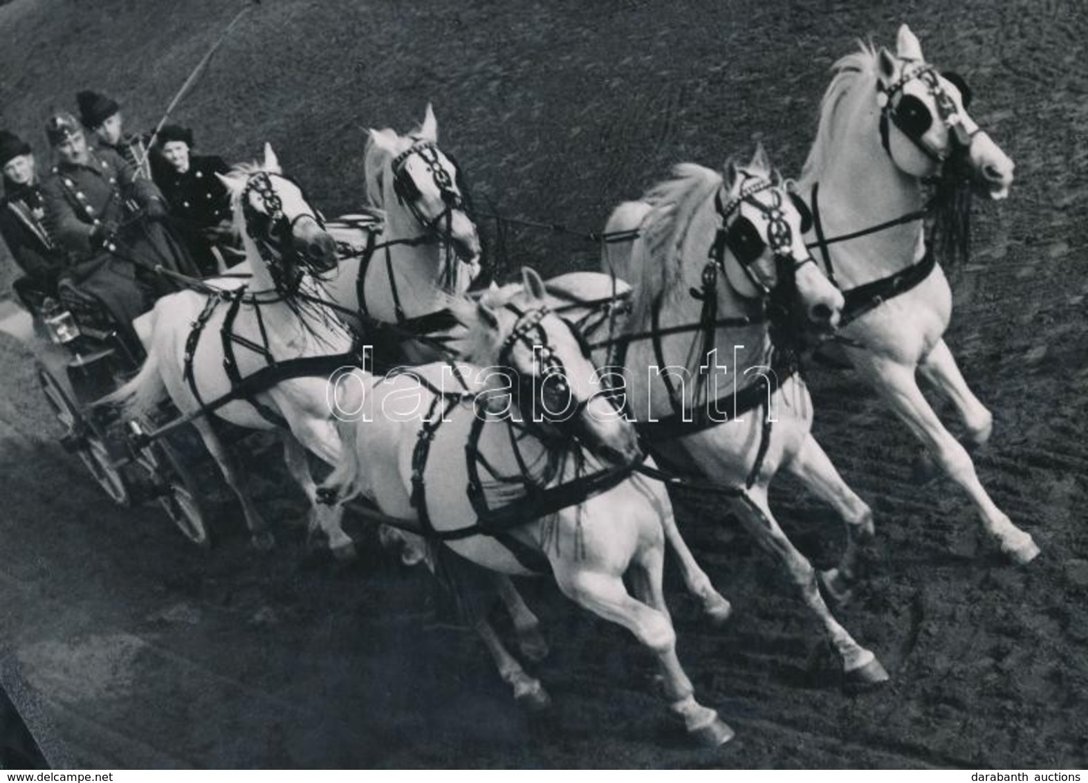 Cca 1935 Kinszki Imre (1901-1945): Ötösfogat, Pecséttel Jelzett Vintage Fotóművészeti Alkotás, 16x23 Cm - Andere & Zonder Classificatie