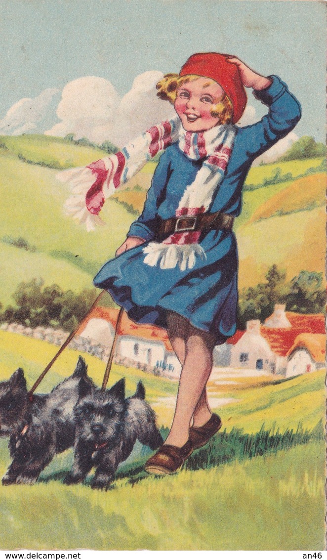 BAMBINA CON CANI VG AUTENTICA 100% - Ohne Zuordnung