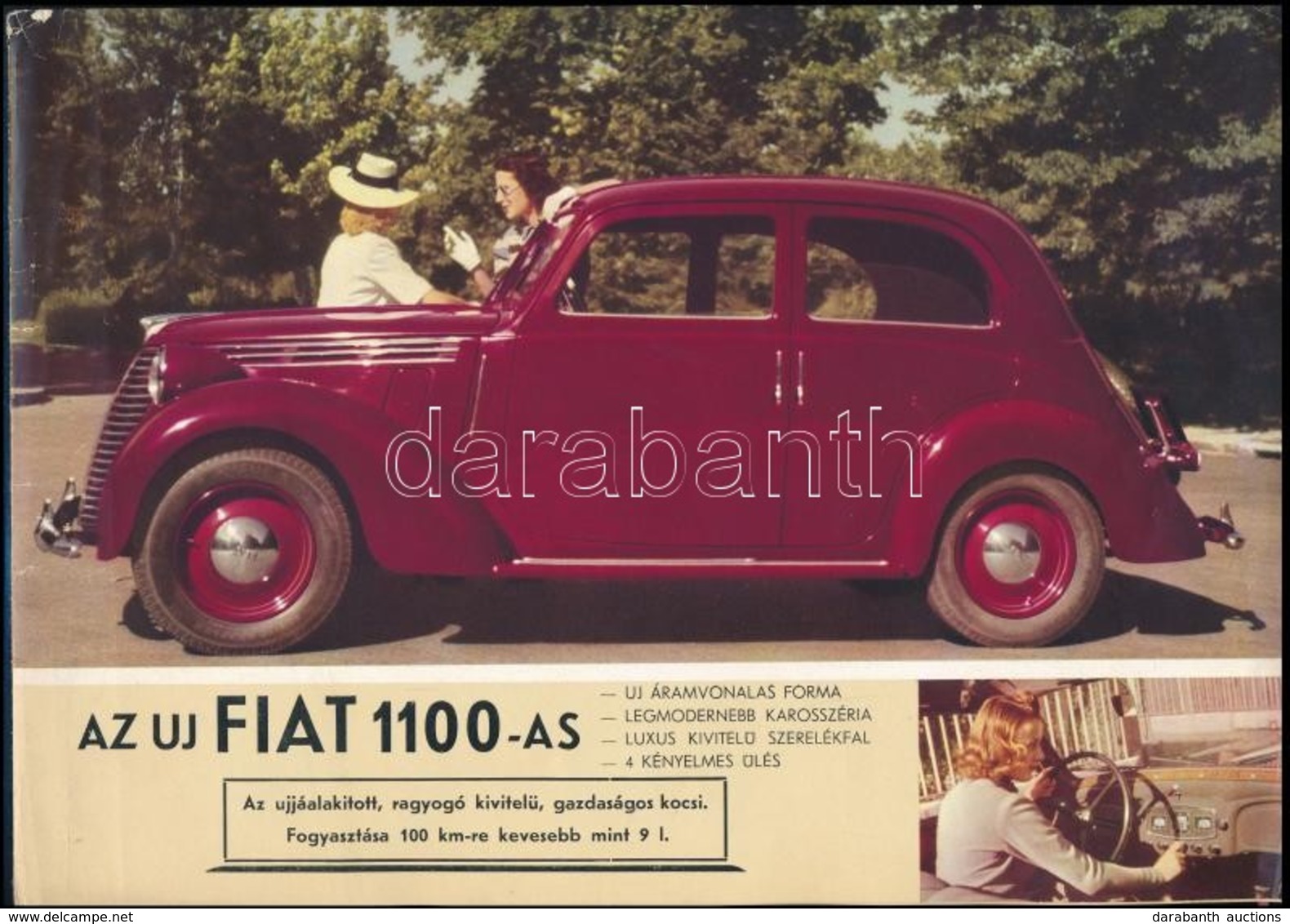 1940 Az új Fiat 1100-as Ismertető Prospektusa - Unclassified