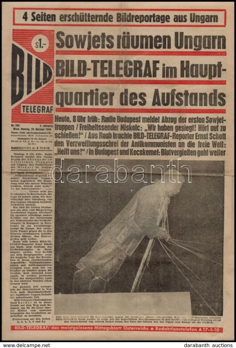 1956 Bild Telegraf Osztrák újság, 1956. Okt. 29. Száma, Benne Az 1956-os Magyar Eseményekkel, Fotókkal, Német Nyelven, H - Unclassified