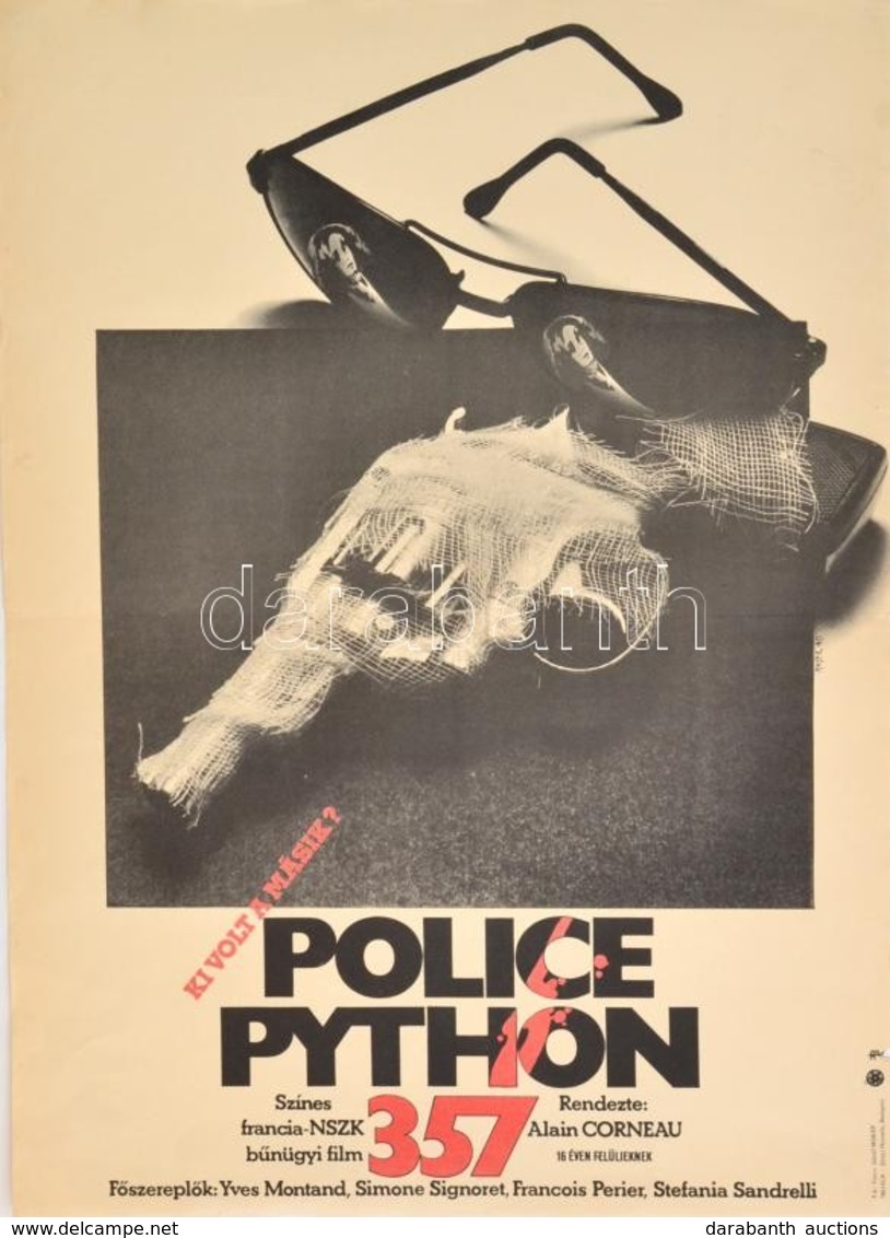 1978. Police Python Yves Montanddal Mokép Moziplakát 40x60 Cm Hajtva - Andere & Zonder Classificatie