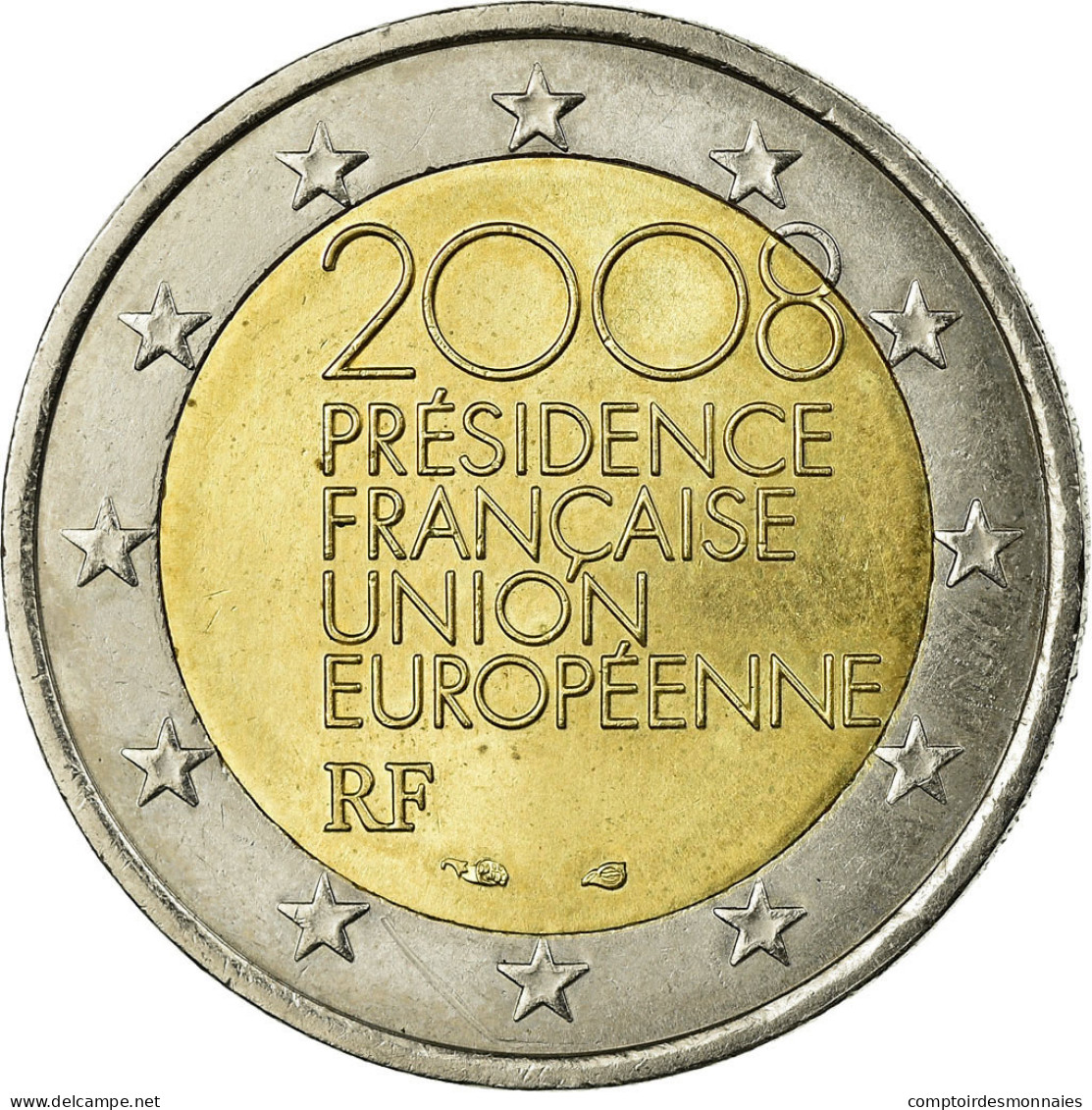 France, 2 Euro, Présidence Française Union Européenne, 2008, SUP - France