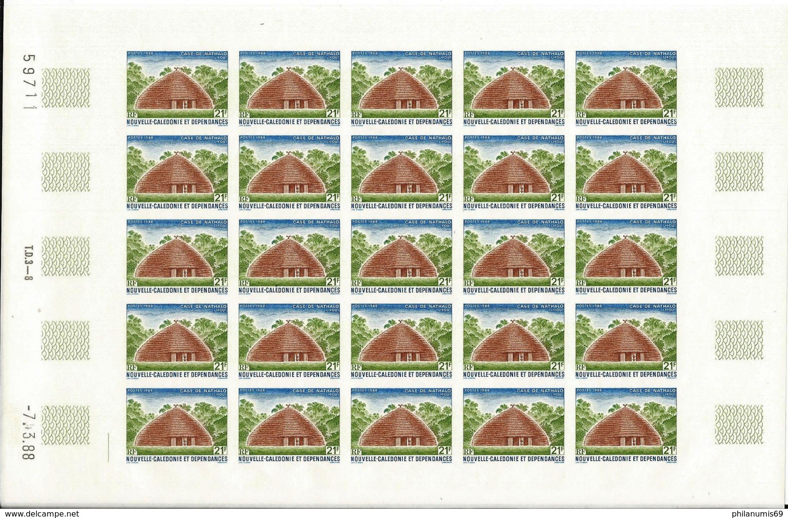 NVLLE CALEDONIE 1988 - YT 553/554 - NEUF SANS CHARNIERE ** (MNH) GOMME D'ORIGINE LUXE - Non Dentelés, épreuves & Variétés