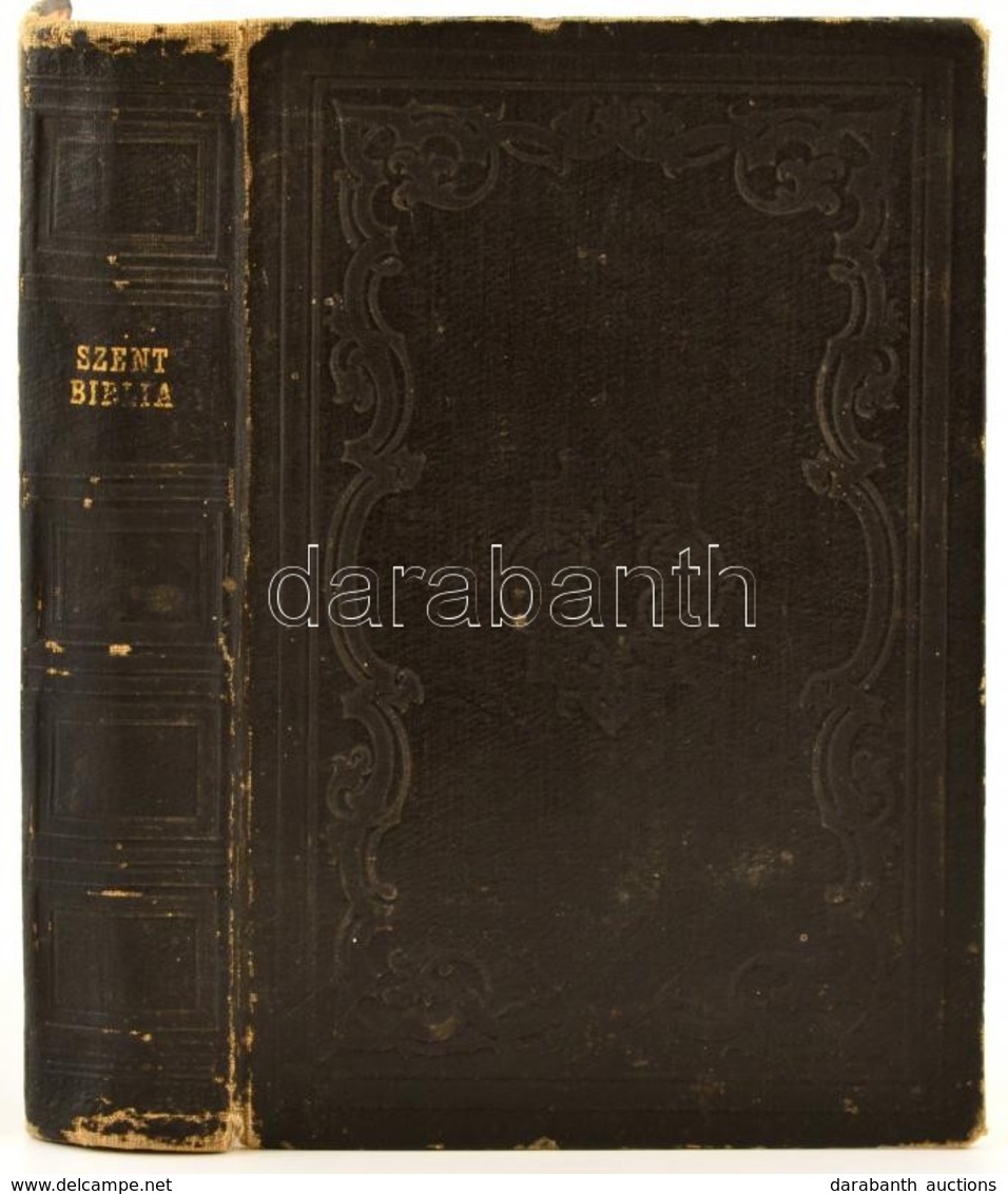 Szent Biblia. Károli Gáspár. Pest, 1859. Heckenast. Egészbőr Kötésben. Kopásokkal - Zonder Classificatie