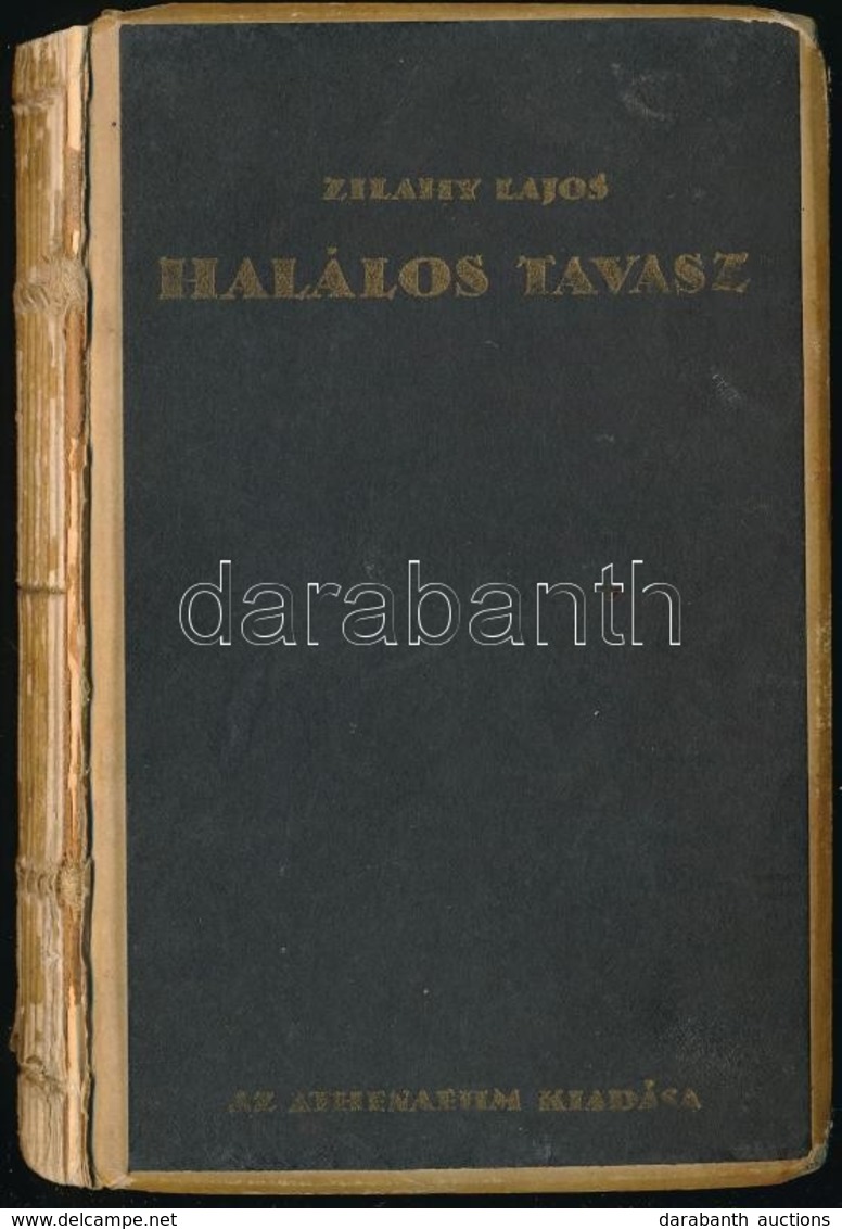 Zilahy Lajos: Halálos Tavasz. Bp.,1922, Athenaeum, 160 P. Első Kiadás. Kiadói Kartonált Papírkötésben, Kiss Valdemár-köt - Unclassified