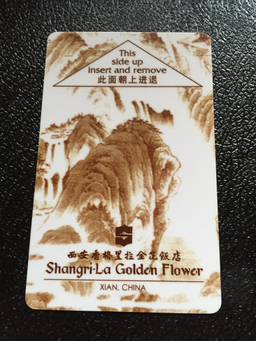 Hotelkarte Room Key Keycard Clef De Hotel Tarjeta Hotel  SHANGRI-LA  GOLDEN FLOWER XIAN - Ohne Zuordnung