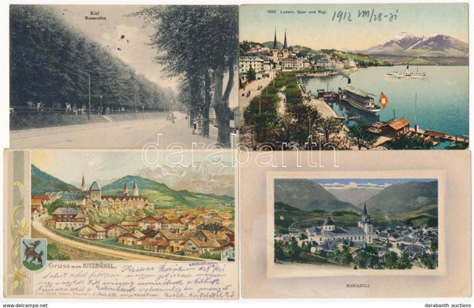 ** * 50 Db RÉGI Külföldi Városképes Lap: Osztrák, Svájci, Német / 50 Pre-1945 European Town-view Postcards: Austrian, Sw - Zonder Classificatie