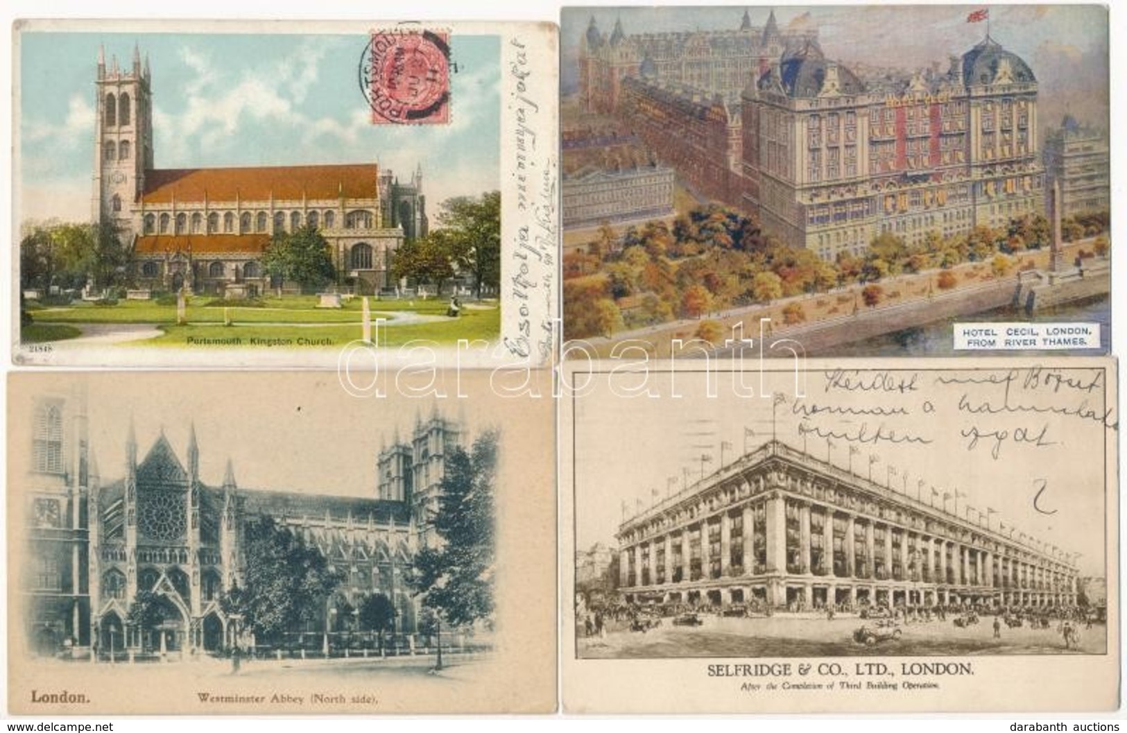 ** * 30 Db RÉGI Angol és Amerikai Városképes Lap / 30 Pre-1945 British And American Town-view Postcards - Ohne Zuordnung