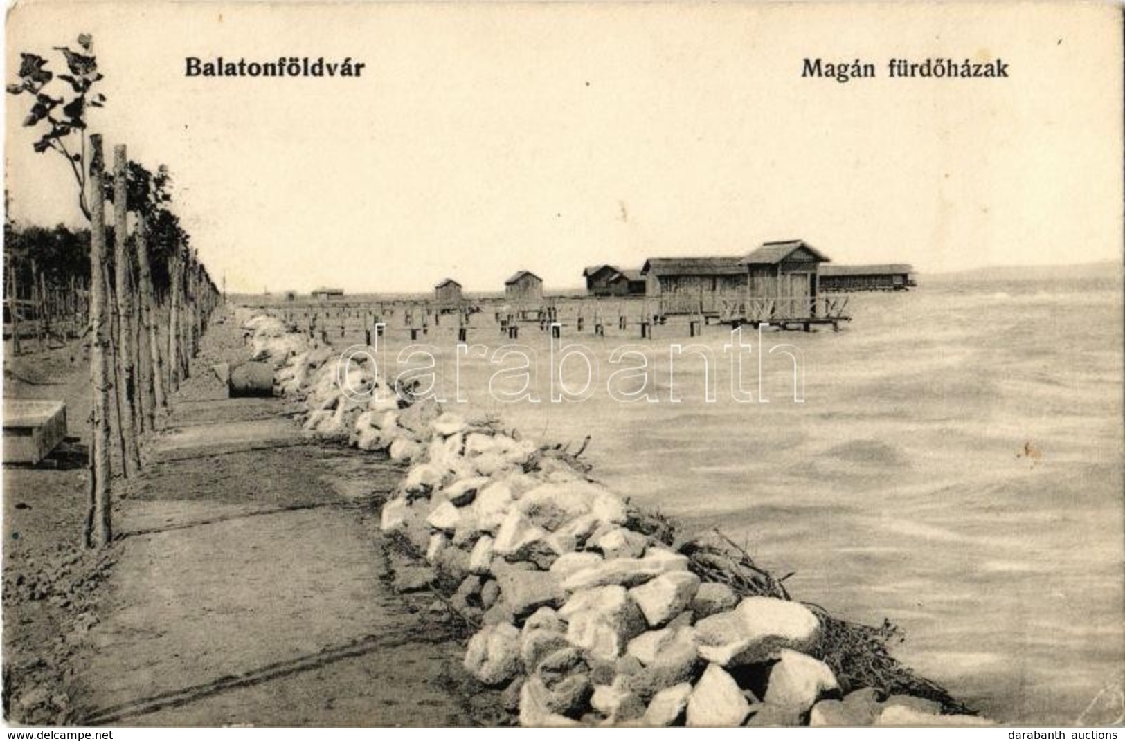 T2/T3 1910 Balatonföldvár, Magán Fürdőházak. Kiadja A Balatoni Szövetség (EK) - Unclassified