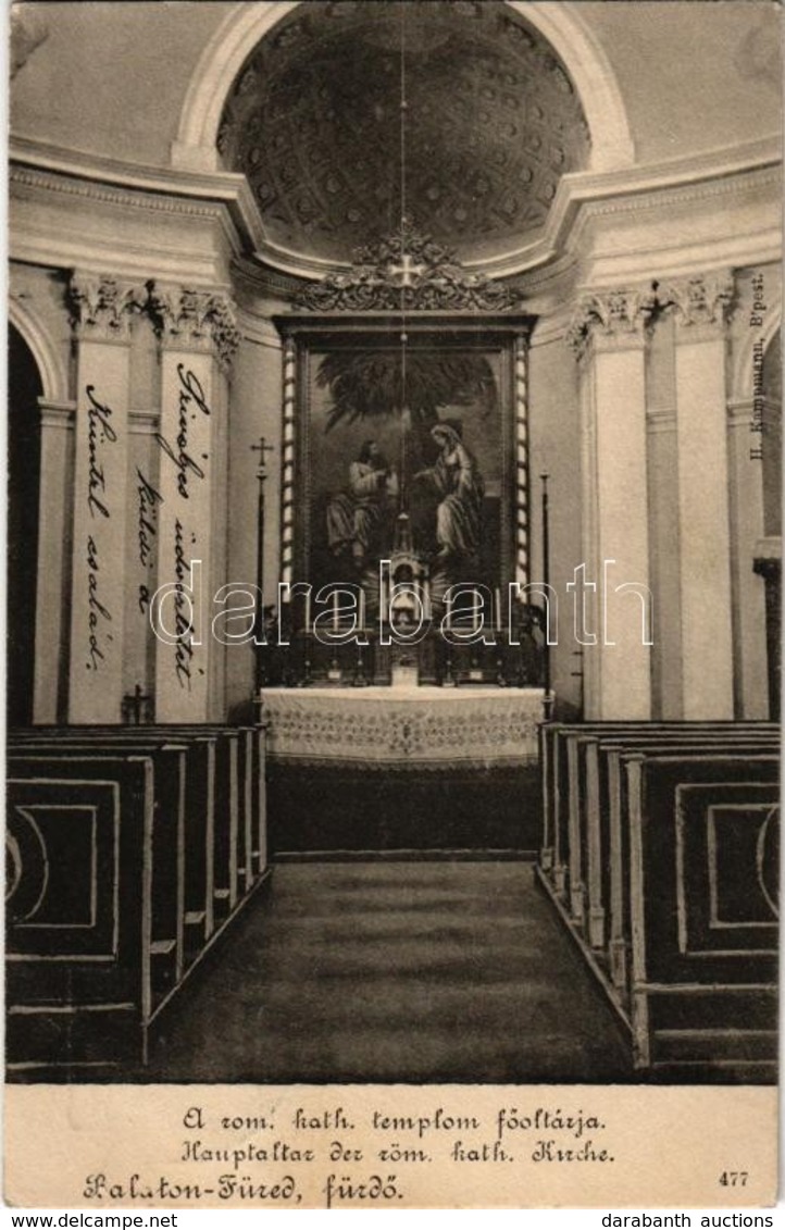 T2 1906 Balatonfüred, Római Katolikus Templom, Belső, Főoltár - Unclassified