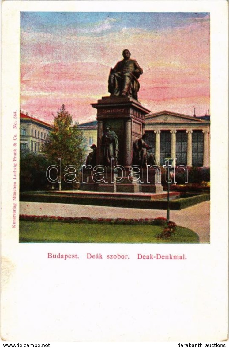 ** T2 Budapest V. Deák Ferenc Szobor. Kunstverlag München Ludwig Frank & Co. No. 554. - Unclassified