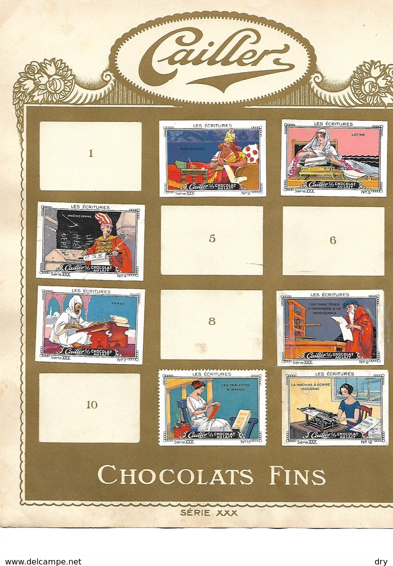 Images Chocolat Cailler 18. Ponts Et Ecritures. Séries 29 Et 30. Collées Sur Feuille Album.. Envoi 1,72 €. - Autres & Non Classés