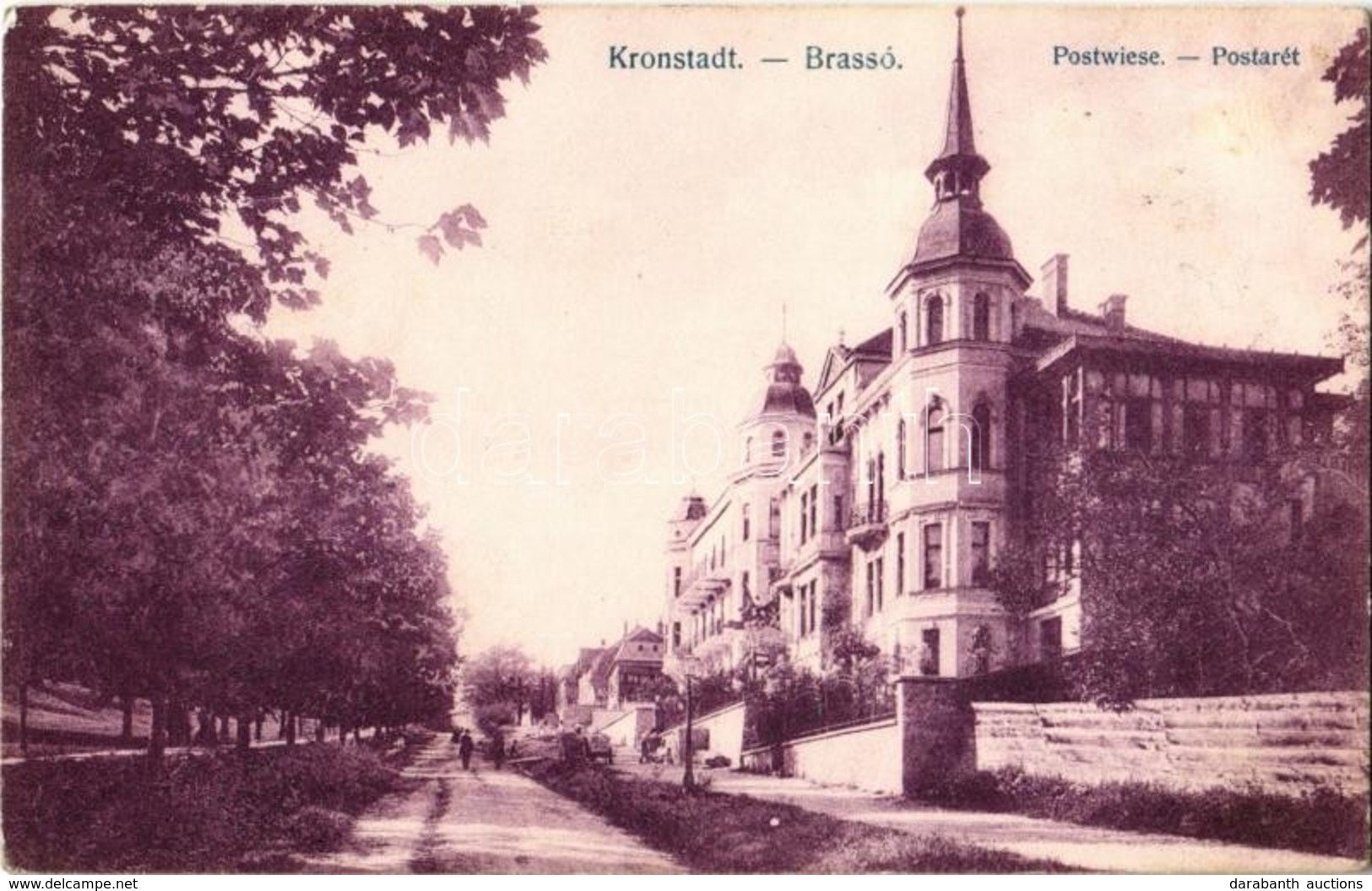 ** T2/T3 Brassó, Kronstadt, Brasov; Postwiese / Postarét / Street View (fl) - Zonder Classificatie