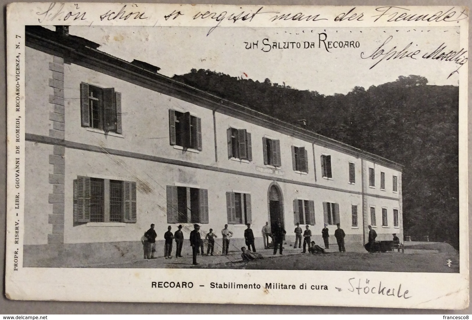 1908 RECOARO STABILIMENTO MILITARE DI CURA / Vicenza - Altri & Non Classificati