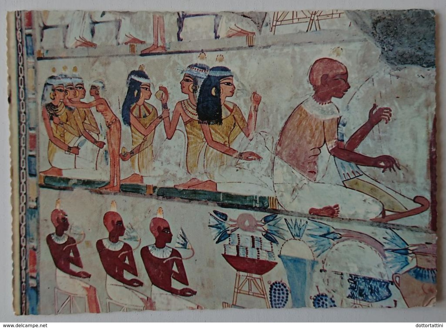 Luxor, Tombs Of Nobles - Mural Painting In The Tomb Of Nakht - Egypt Art - Ataturk Stamp  - Vg - Luxor