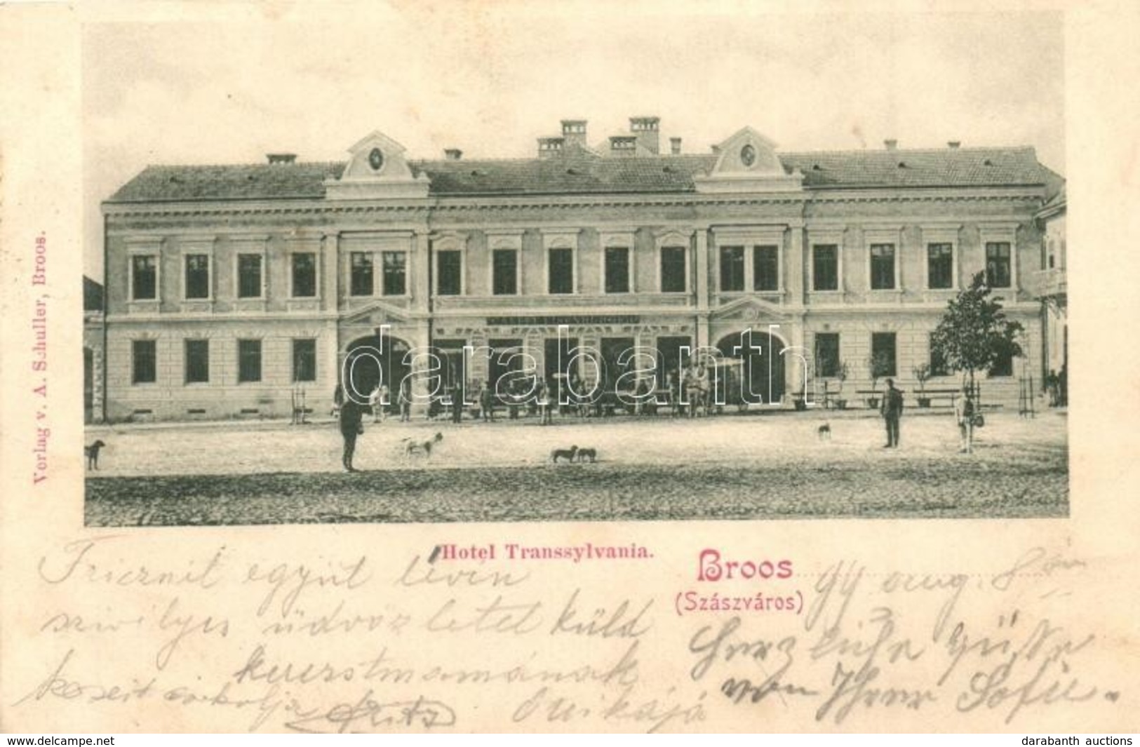 T2 1899 Szászváros, Broos, Orastie; Transsylvania Szálloda, Eisenburger Kávéháza / Hotel And Cafe - Ohne Zuordnung