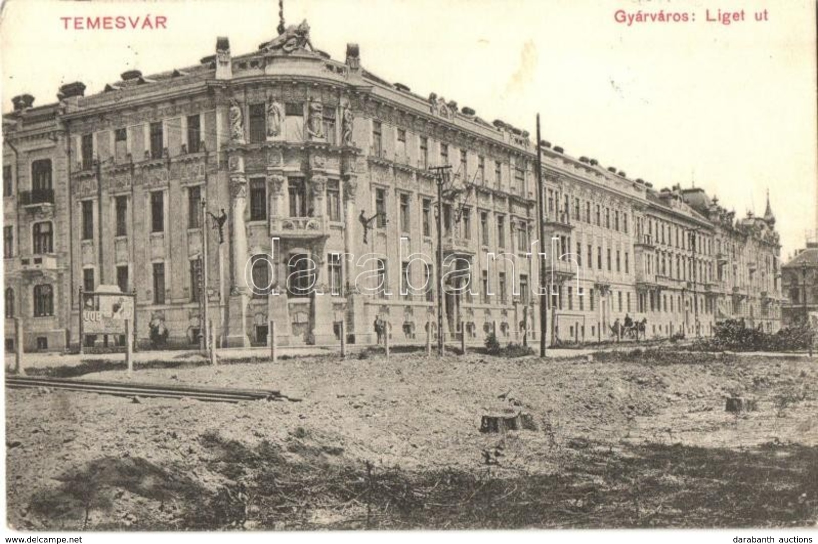 T2/T3 Temesvár, Timisoara; Gyárváros. Liget út / Street View (EK) - Zonder Classificatie