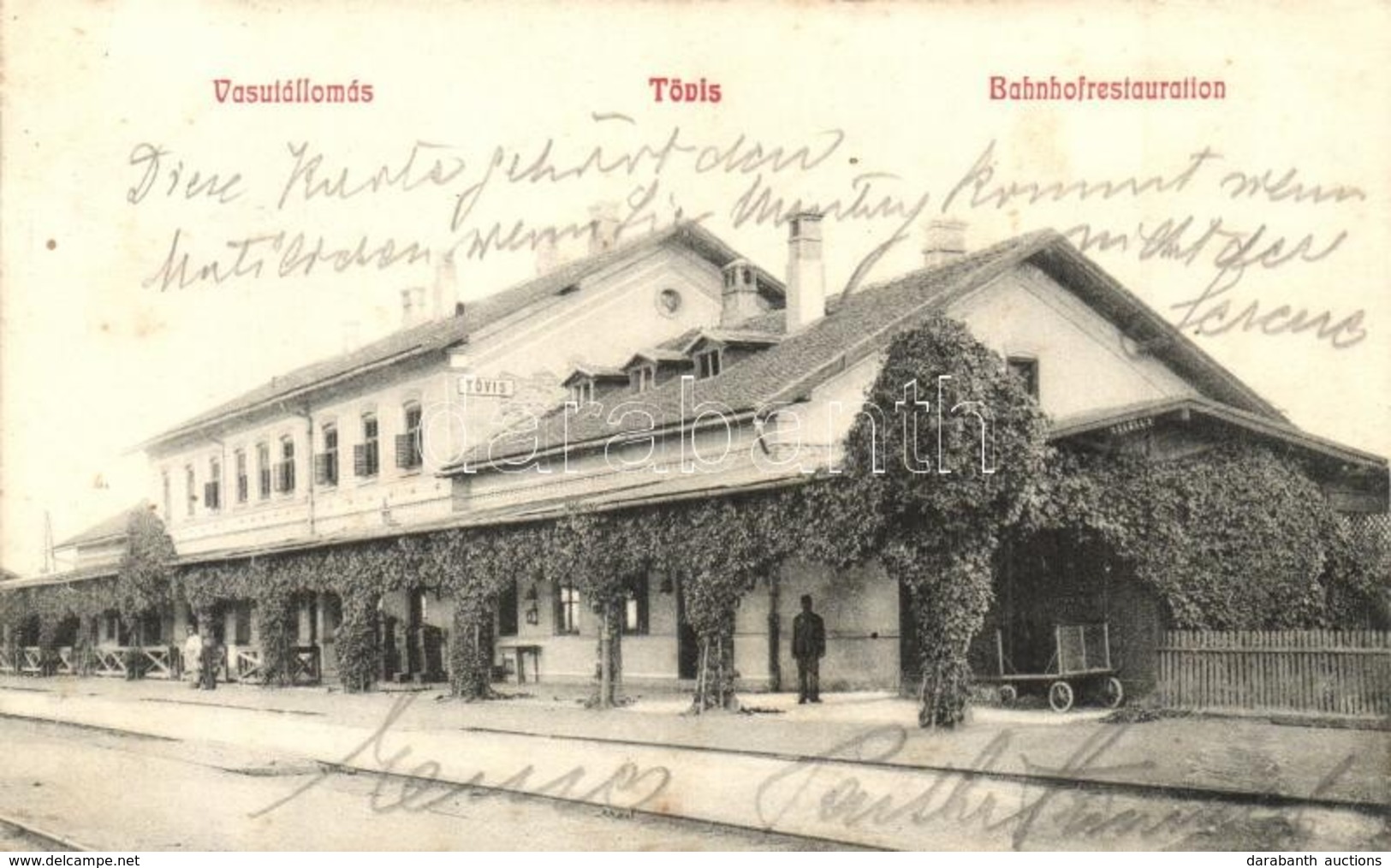 T2 Tövis, Teius; Vasútállomás étteremmel / Bahnhofrestauration / Railway Station With Restaurant - Unclassified