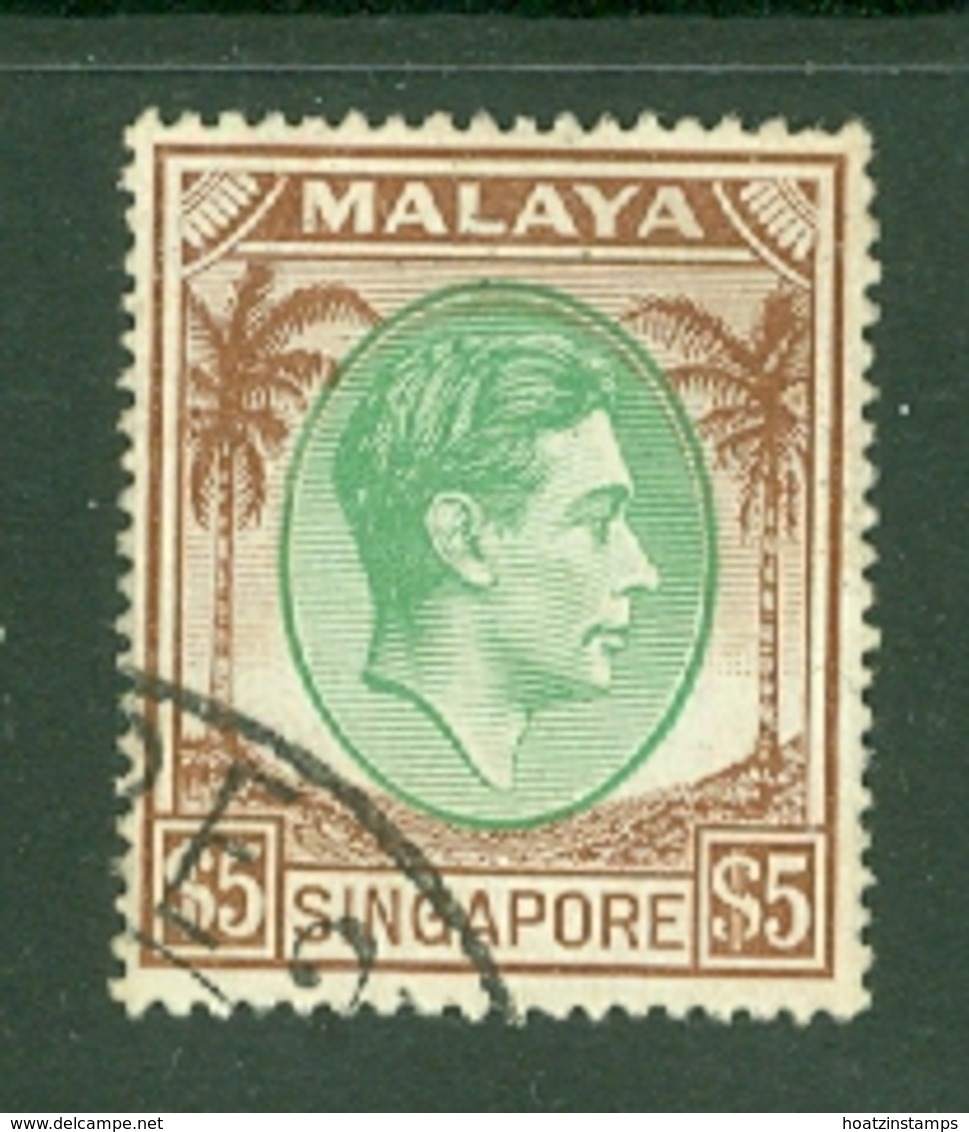 Singapore: 1948/52   KGVI   SG30    $5   [Perf: 17½ X 18]    Used - Singapore (...-1959)