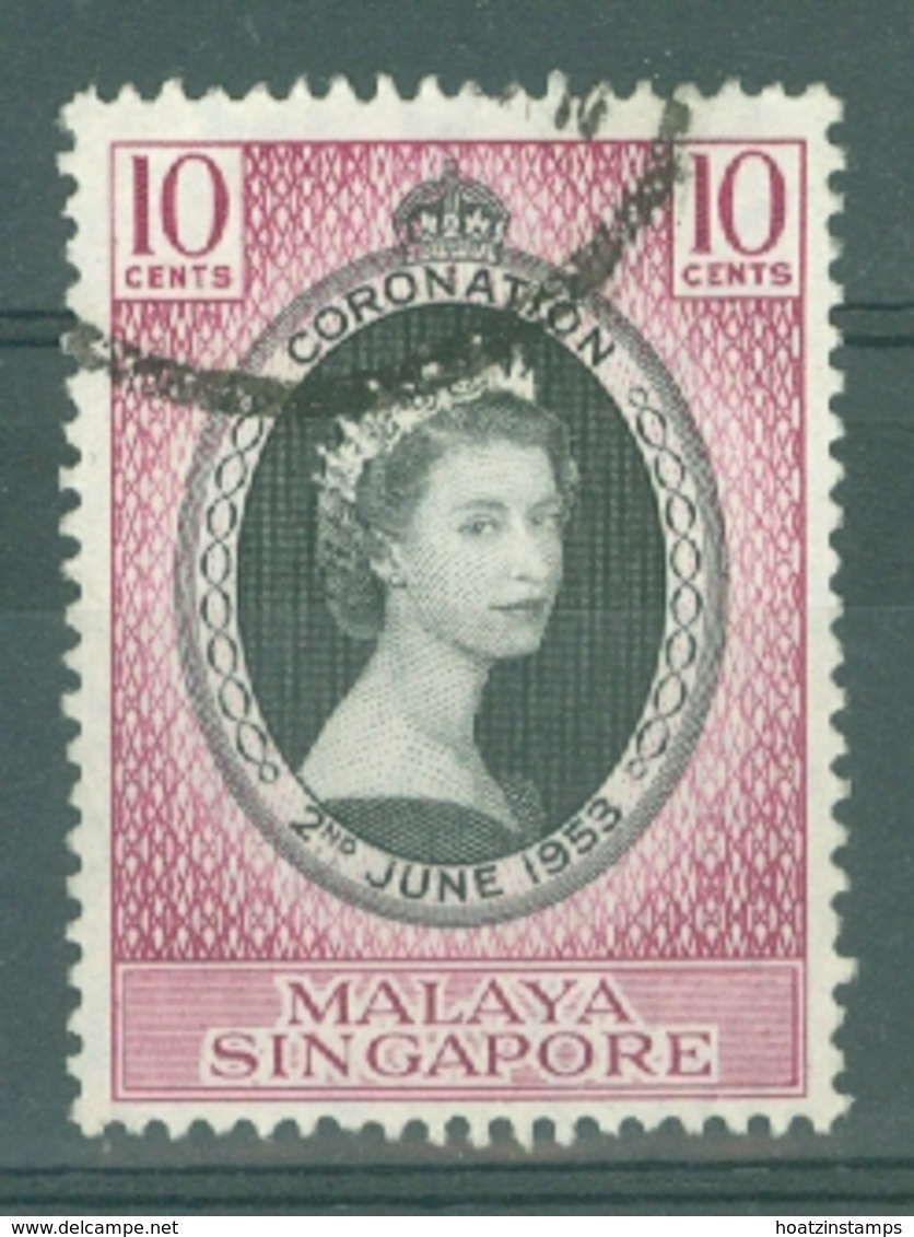 Singapore: 1953   Coronation    Used - Singapore (...-1959)