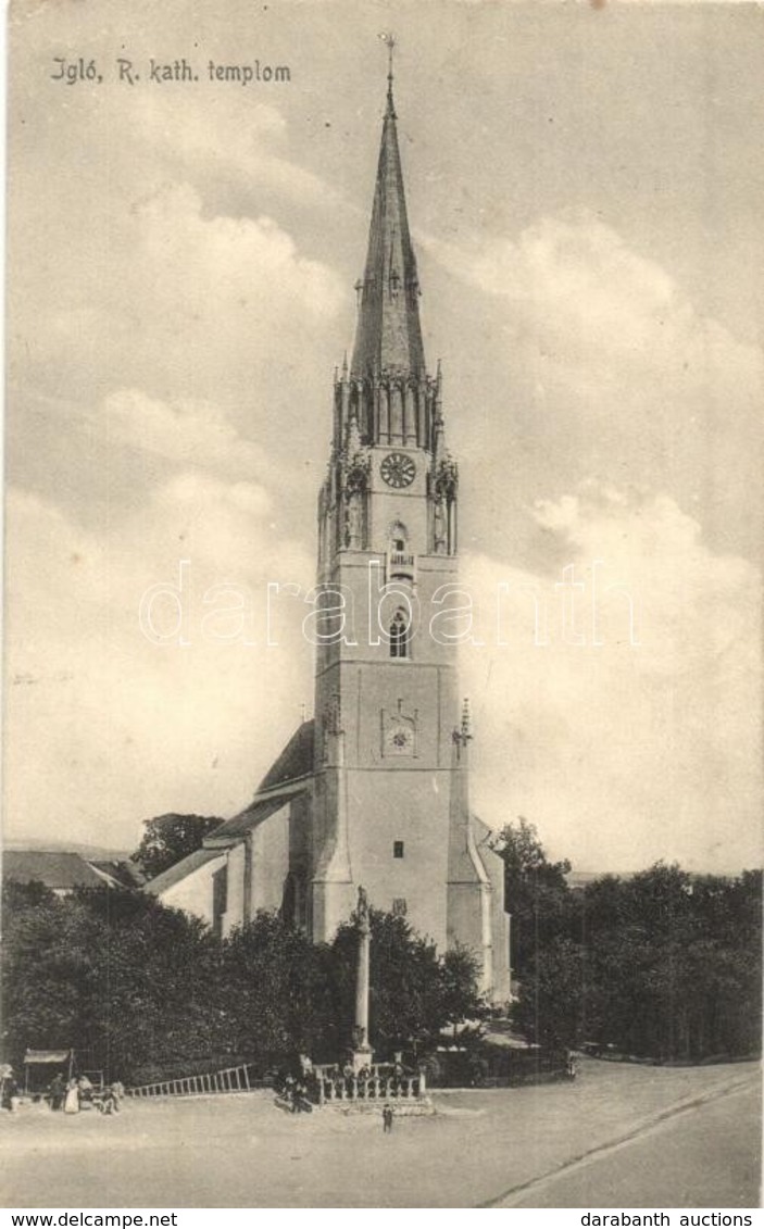 T2/T3 Igló, Zipser Neudorf, Spisská Nová Ves; Római Katolikus Templom, Piaci árusok. Ferenz D. Kiadása / Catholic Church - Zonder Classificatie