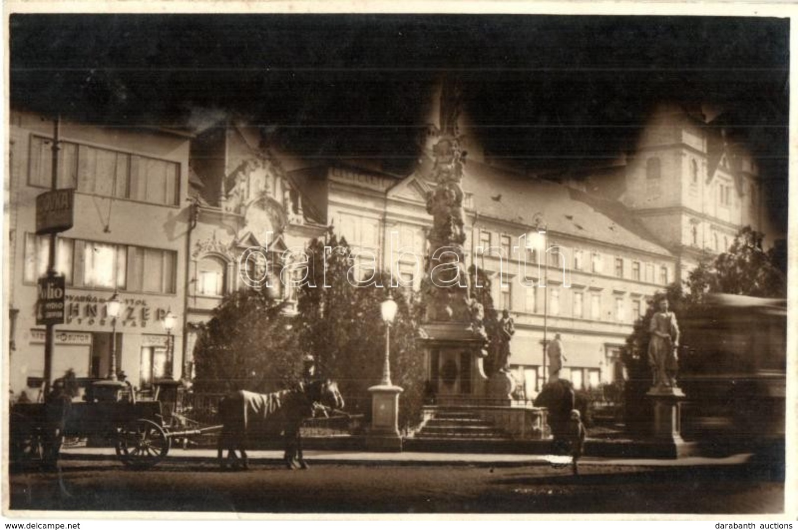 T2 1938 Kassa, Kosice; Szentháromság Templom és Szobor, Schnitzer Bútorgyár / Sv. Trojica / Trinity Church And Statue, S - Zonder Classificatie