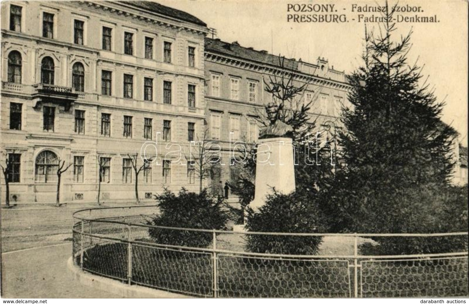T2 1914 Pozsony, Pressburg, Bratislava; Fadrusz Szobor / Statue - Zonder Classificatie