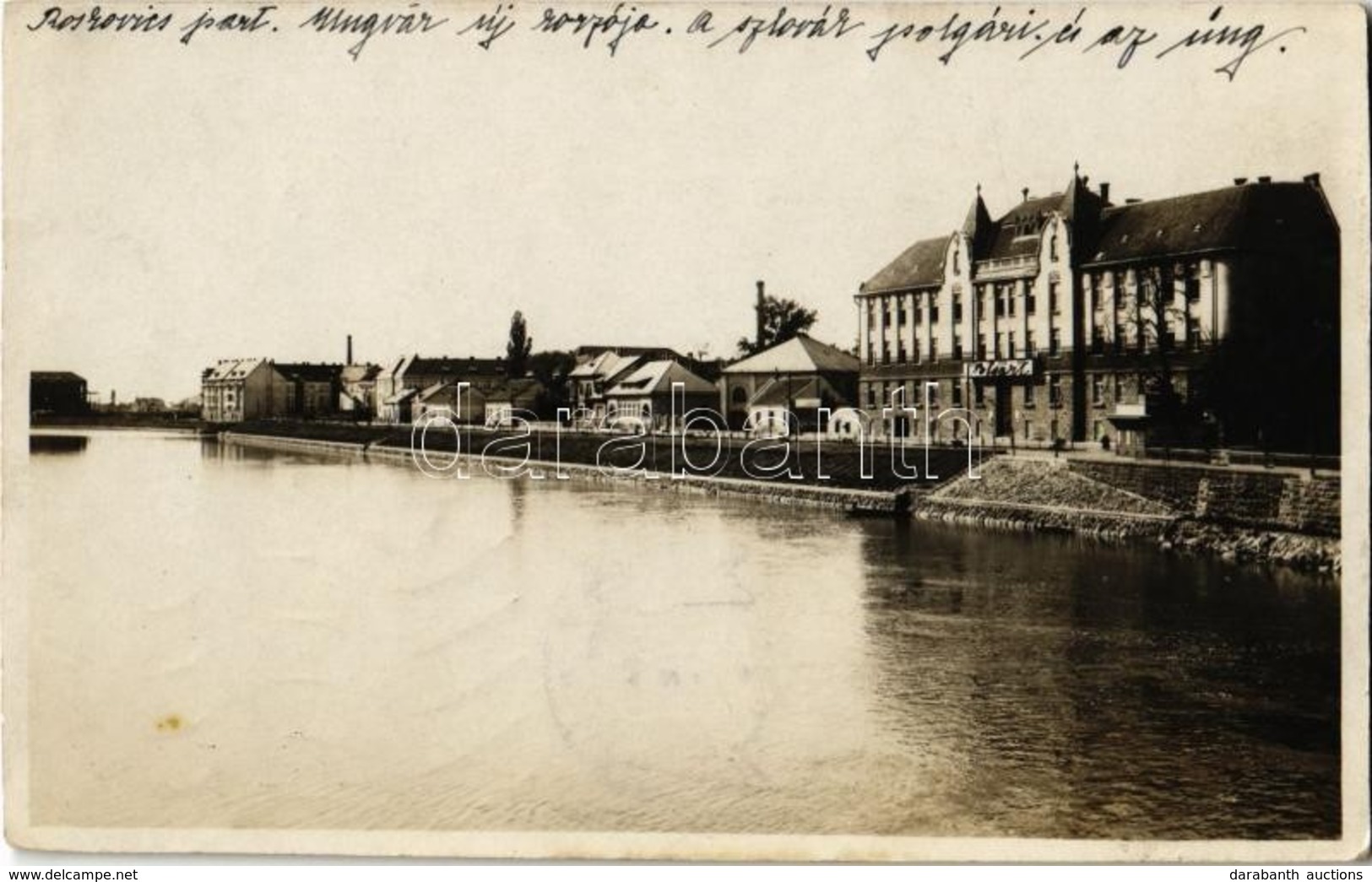 T2/T3 1930 Ungvár, Uzshorod, Uzhorod; Ungvár új Korzója / Riverside, New Corso (EK) - Zonder Classificatie