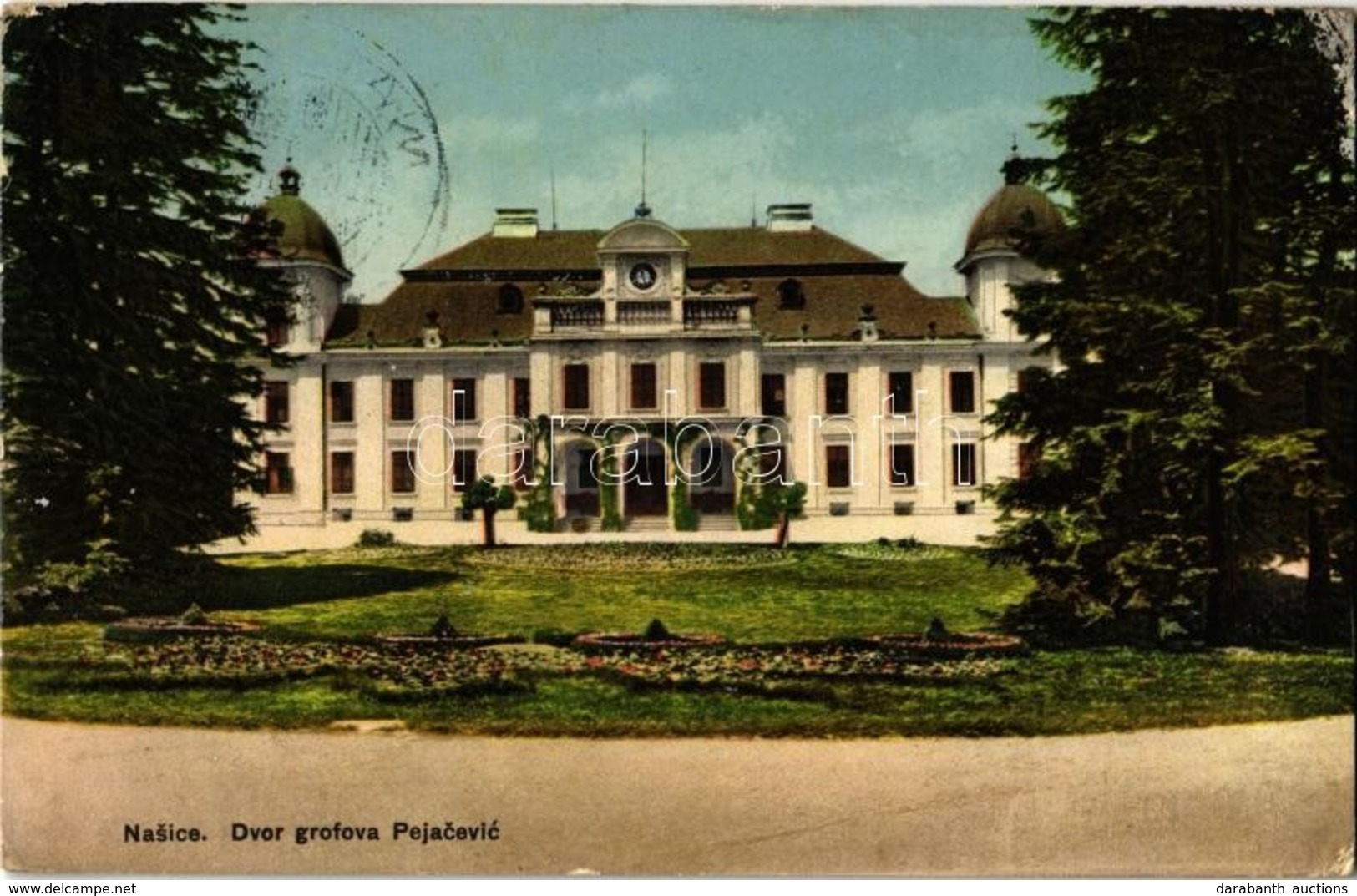 T2/T3 1916 Nekcse, Nasice; Gróf Pejacsevich Kastély. Kiadja Antun Blau / Dvor Grofova Pejacevic / Castle (EK) - Unclassified