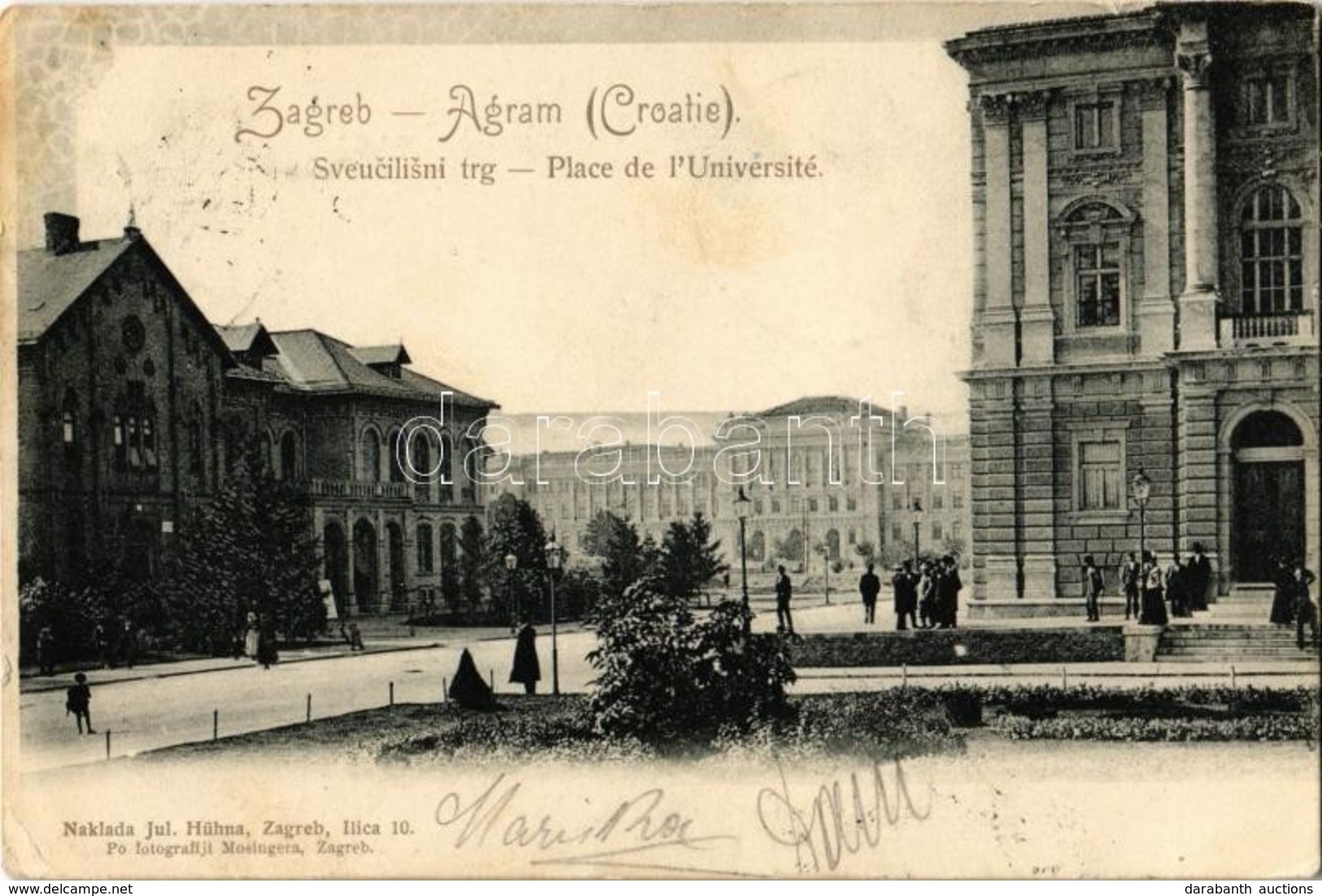 T2/T3 1900 Zagreb, Zágráb, Agram; Sveucilisni Trg. / Place De L'Université / University Square (EK) - Unclassified