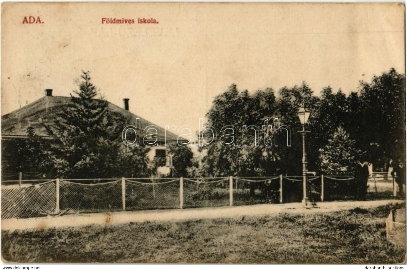 T2/T3 1913 Ada, Földmíves Iskola. Király Béla Kiadása / Farmer's School (EK) - Unclassified