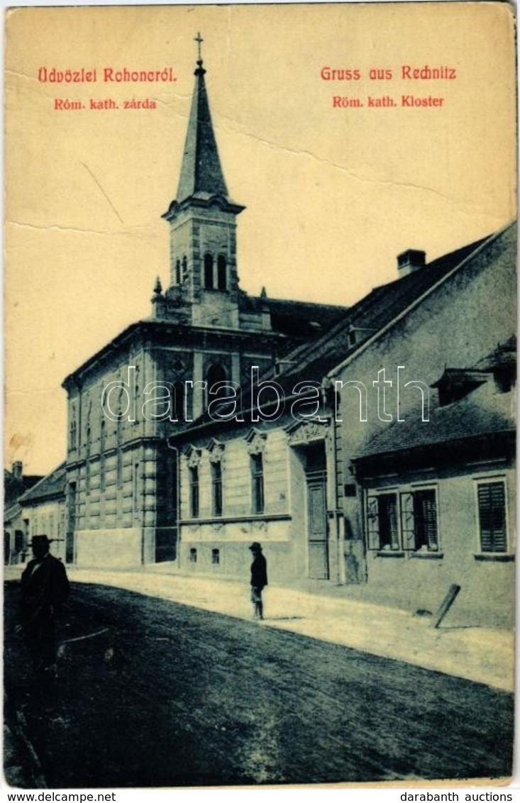 T3 1908 Rohonc, Rechnitz; Római Katolikus Zárda. W. L. 2393. / Röm. Kath. Kloster / Catholic Nunnery (fa) - Non Classificati