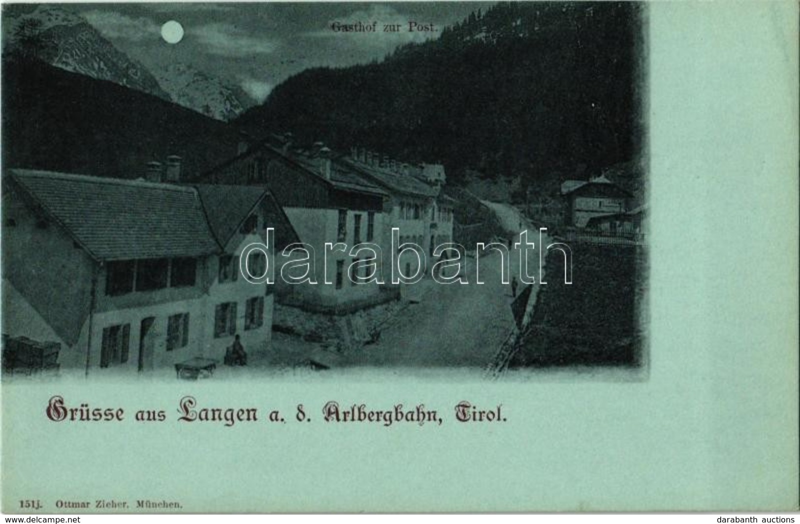 ** T1/T2 Langen Am Arlberg, Gasthof Zur Post / Inn, Hotel. Ottmar Zieher 151j. - Zonder Classificatie