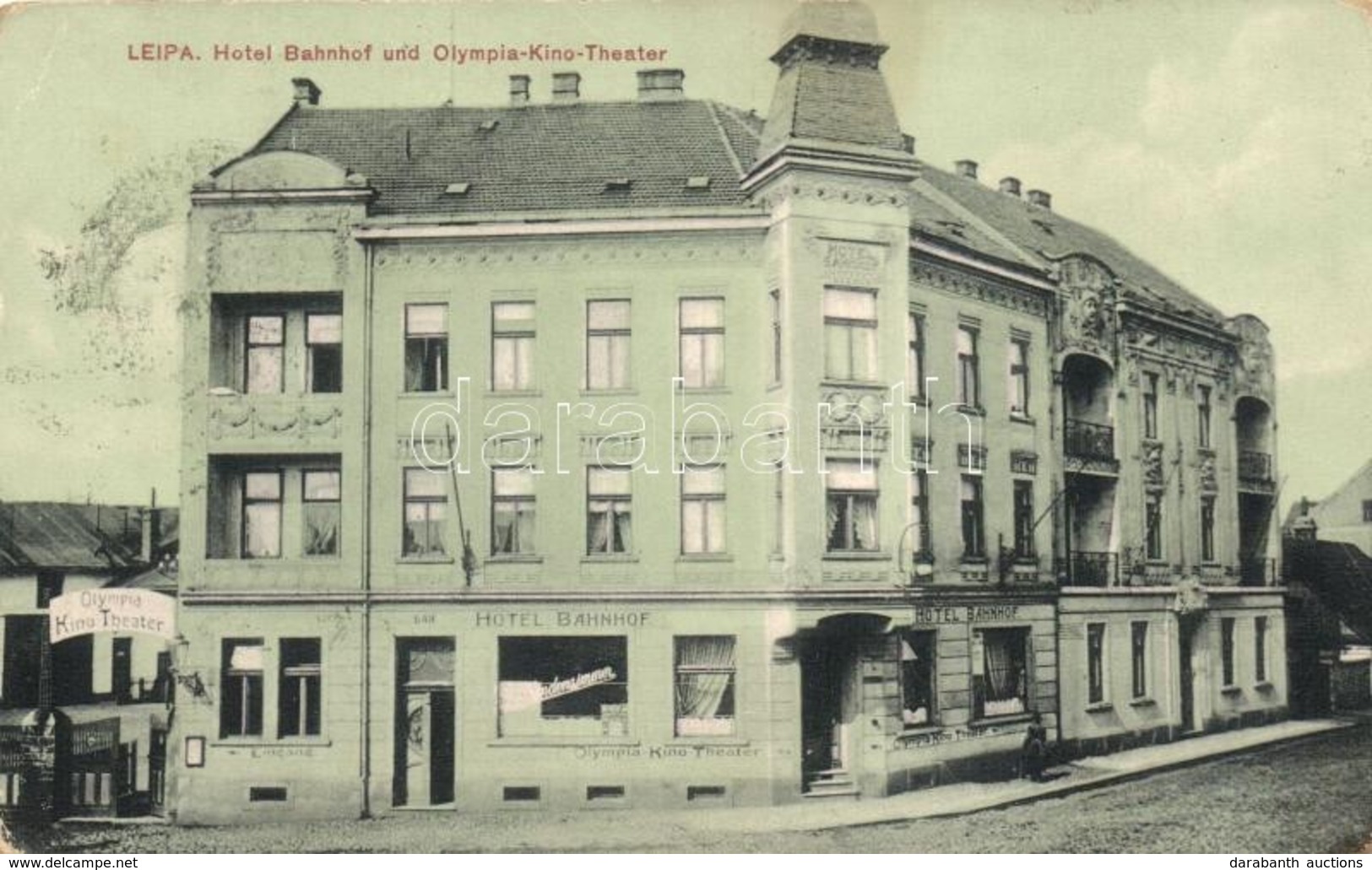* T3 Ceská Lipa, Leipa; Hothel Bahnhof Und Olympia-Kino-Theater / Hotel, Cinema And Theater (Rb) - Unclassified