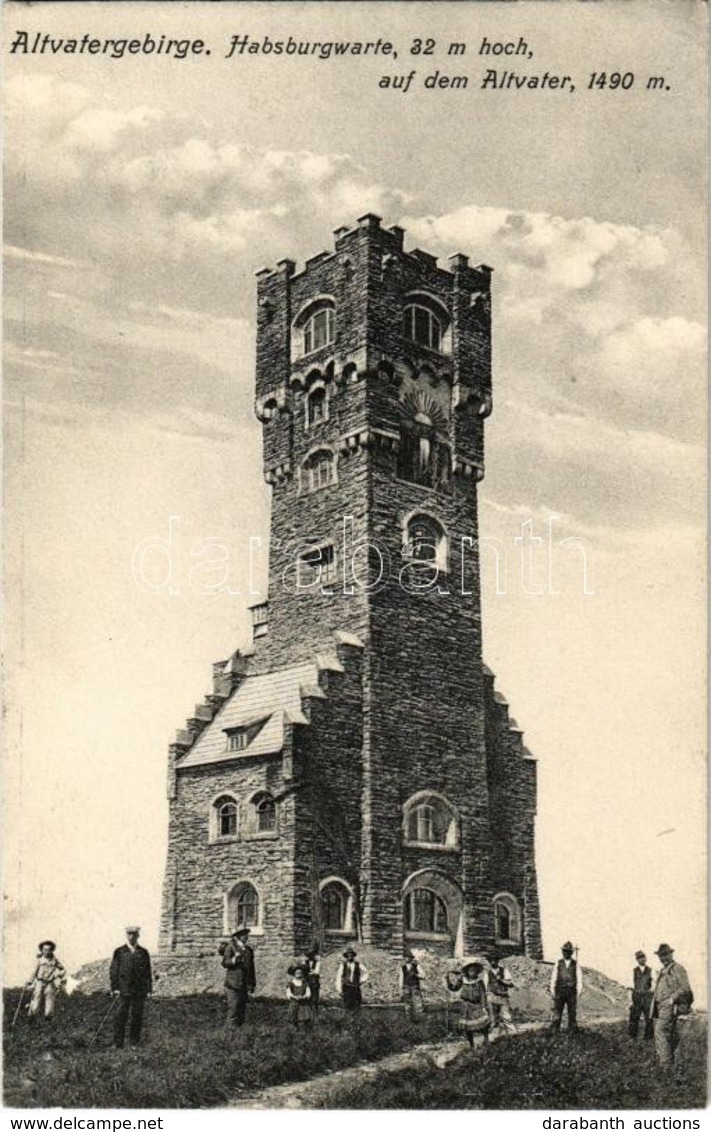 T2/T3 1910 Hruby Jesenik, Altvatergebirge; Praded / Altvater / Mountain Peak, Lookout Tower (EK) - Zonder Classificatie