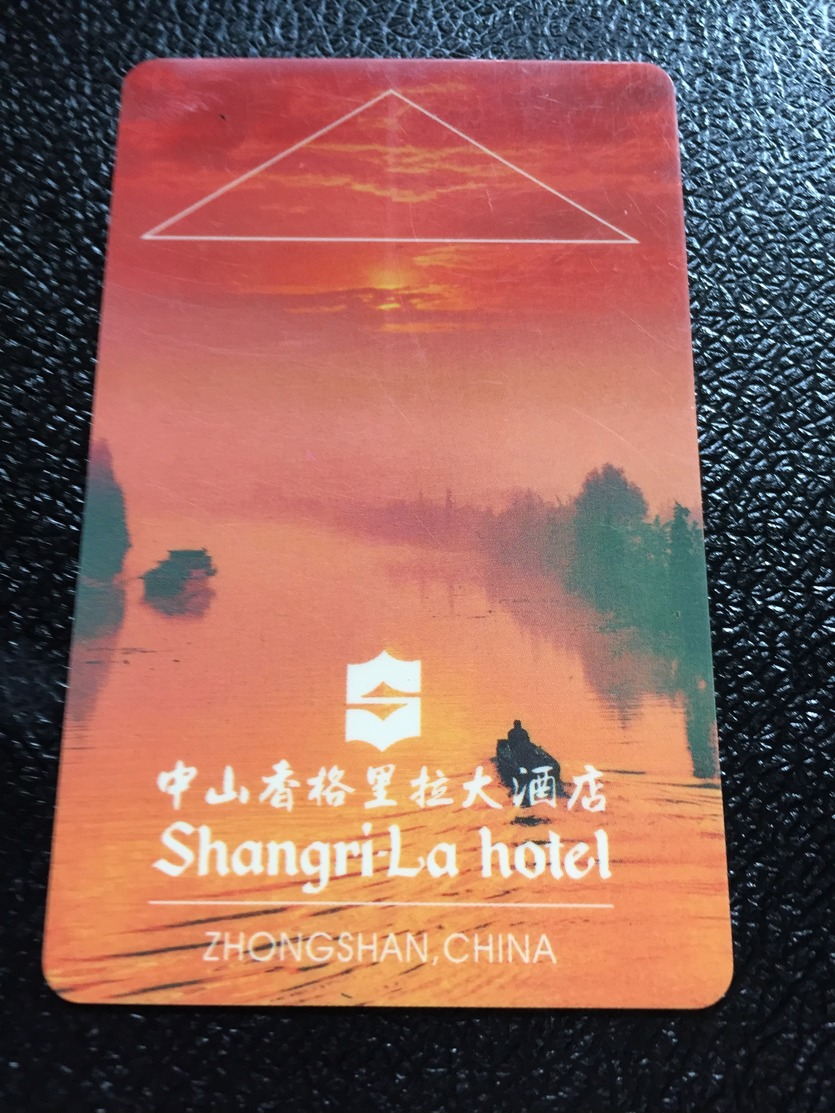 Hotelkarte Room Key Keycard Clef De Hotel Tarjeta Hotel  SHANGRI - LA  ZHONGSHAN - Ohne Zuordnung